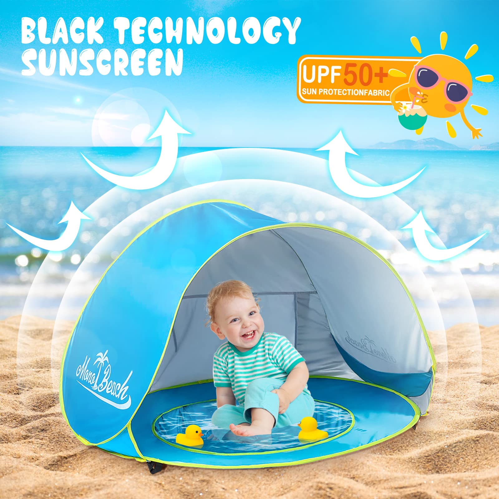 Baby Beach Tent Pop Up Portable - Designmycraft