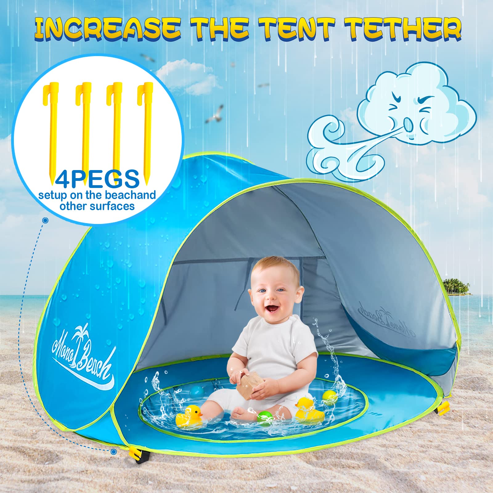 Baby Beach Tent Pop Up Portable - Designmycraft