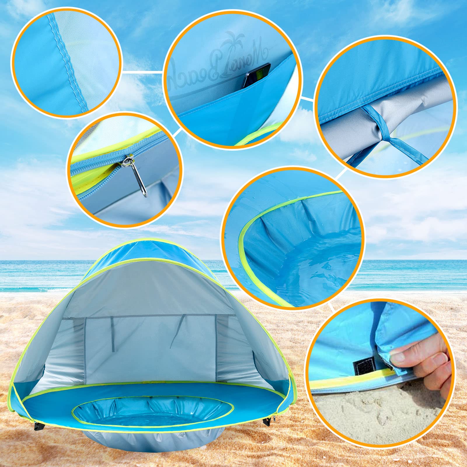 Baby Beach Tent Pop Up Portable - Designmycraft