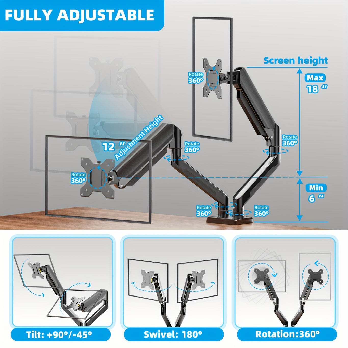 Dual Monitor Arm