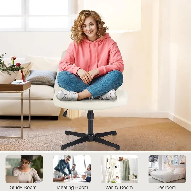 Armless Desk Chair No Wheels